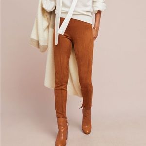 Anthropologie Faux Suede Leggings